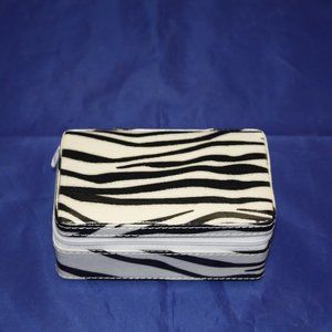 Zebra Print Travel Jewelry Case